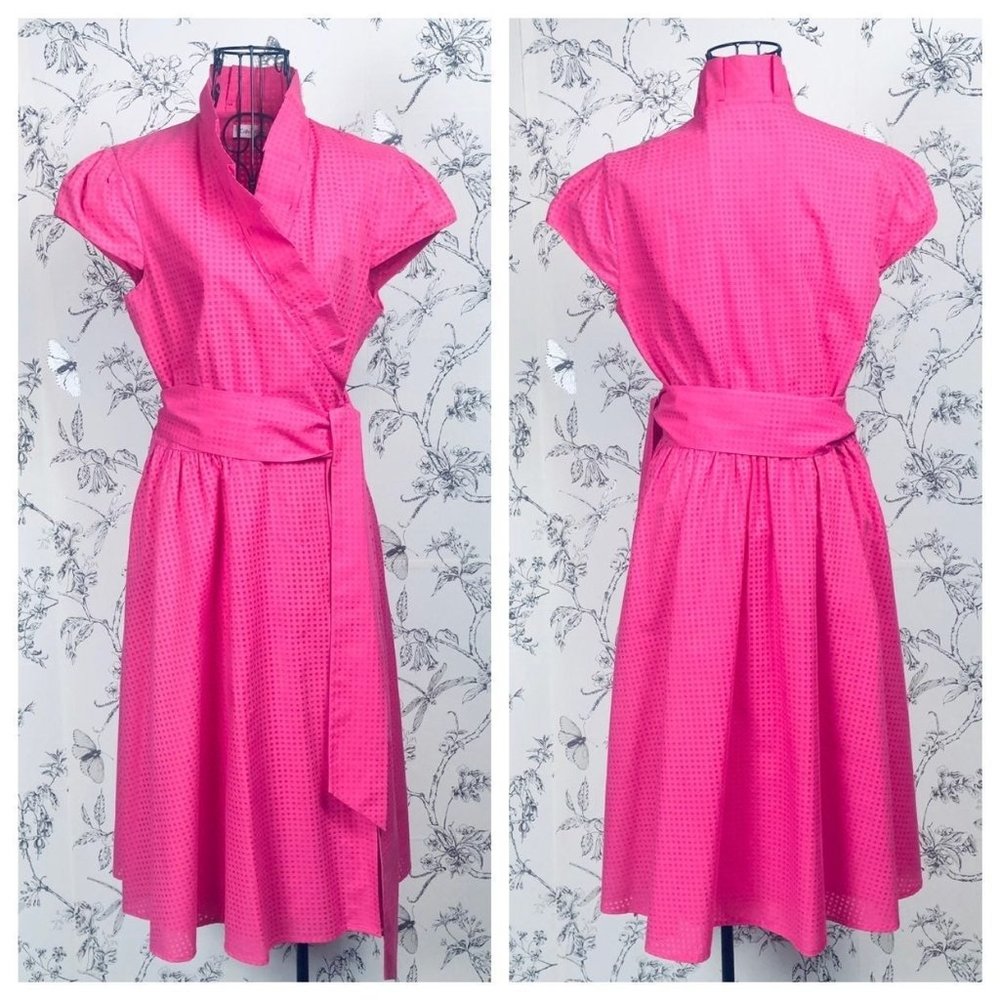 Calvin Klein Pink Wrap Dress: 8